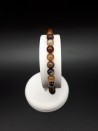 Bracelet agate du Botswana café perles 6mm