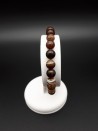 Bracelet agate du Botswana café perles 8mm