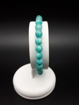 Bracelet amazonite perles 6mm