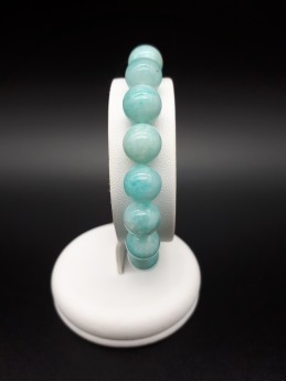 Bracelet amazonite perles 10mm