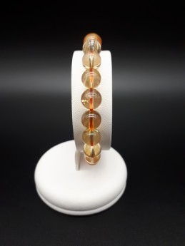 Bracelet citrine perles 8mm