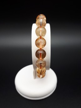 Bracelet citrine perles 10mm