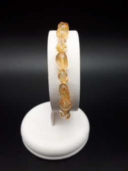 Bracelet citrine petits galets