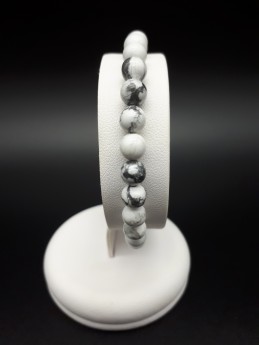 Bracelet howlite perles 6mm