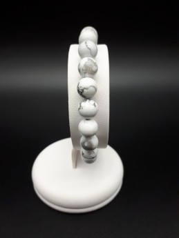 Bracelet howlite perles 8mm