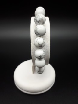 Bracelet howlite perles 10mm