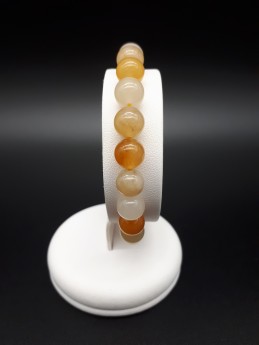 Bracelet jade orange perles...