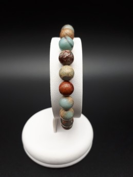 Bracelet jaspe aqua-terra...