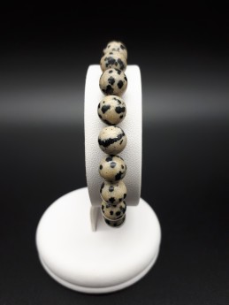 Bracelet jaspe dalmatien...