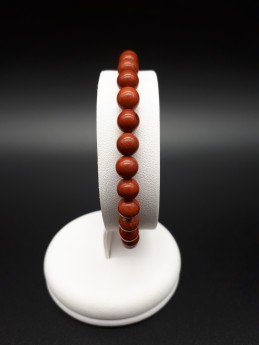 Bracelet jaspe rouge perles...