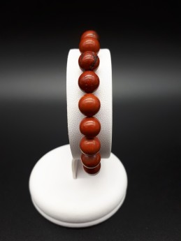 Bracelet jaspe rouge perles...