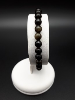 Bracelet obsidienne dorée...