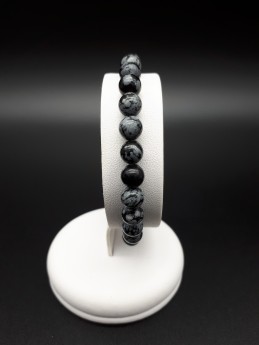 Bracelet obsidienne flocons...