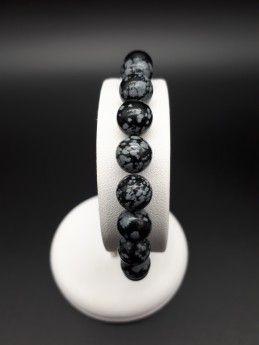 Bracelet obsidienne flocons...