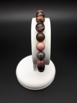 Bracelet rhodonite perles 8mm