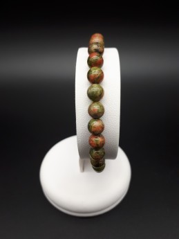 Bracelet unakite perles 6mm