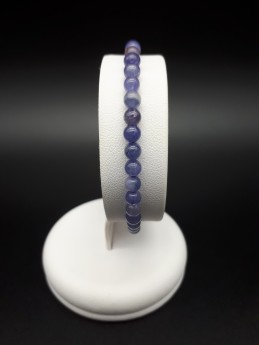 Bracelet tanzanite perles 4mm