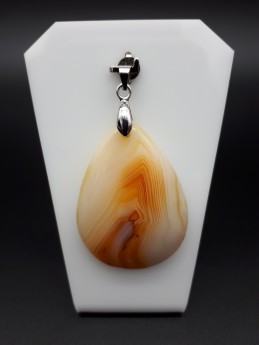 Pendentif agate rubanée