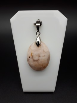 Pendentif agate fleur