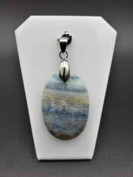 Pendentif aragonite bleue