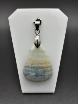 Pendentif aragonite bleue