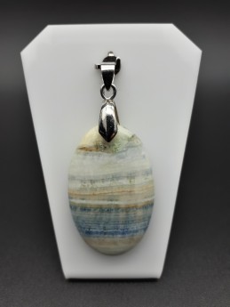 Pendentif aragonite bleue