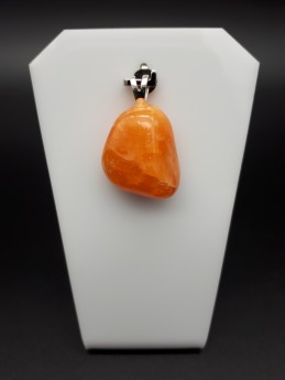 Pendentif calcite orange