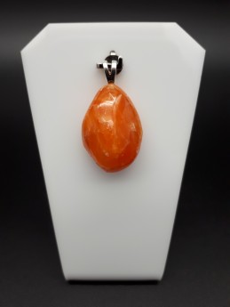 Pendentif calcite orange