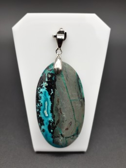 Pendentif chrysocolle bleu