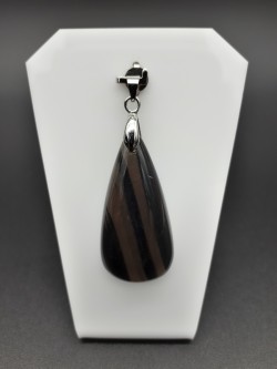 Pendentif obsidienne fumée