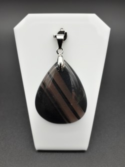 Pendentif obsidienne fumée