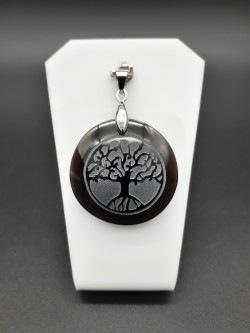 Pendentif obsidienne fumée...