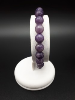 Bracelet lépidolite perles 8mm