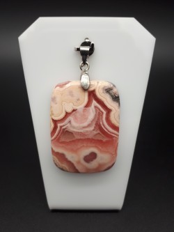 Pendentif rhodochrosite