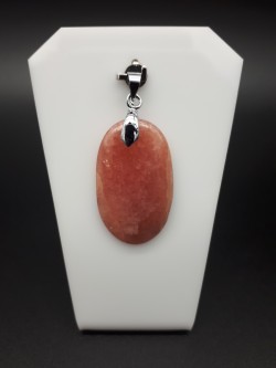 Pendentif rhodochrosite