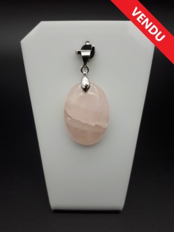 Pendentif quartz rose