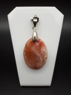 Pendentif agate fleur