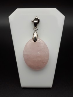 Pendentif quartz rose