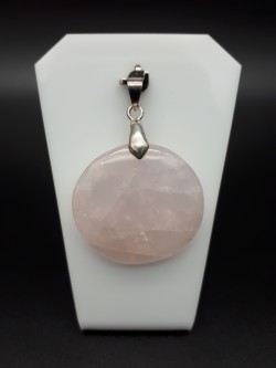 Pendentif quartz rose