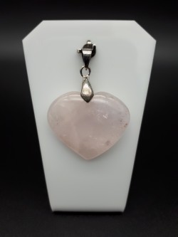 Pendentif quartz rose