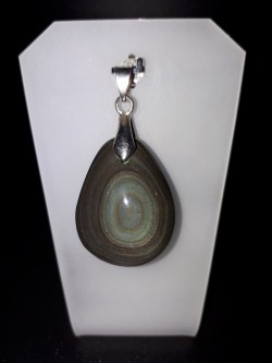 Pendentif obsidienne œil...