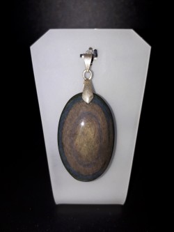 Pendentif obsidienne œil...