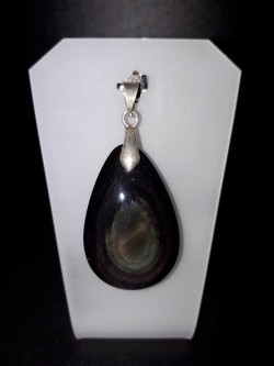 Pendentif obsidienne œil...