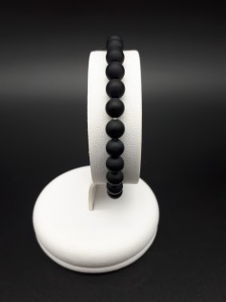 Bracelet onyx perles 6mm mat