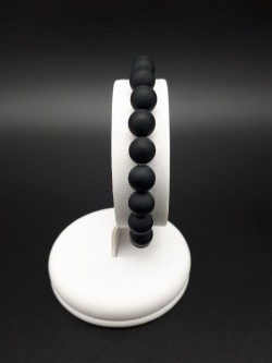 Bracelet onyx perles 8mm mat