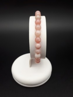 Bracelet opale rose perles 6mm