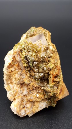 Pyromorphite sur fluorine