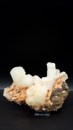 Stilbite dorée sur heulandite