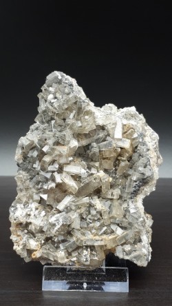 Pyrite sur barytine tabulaire