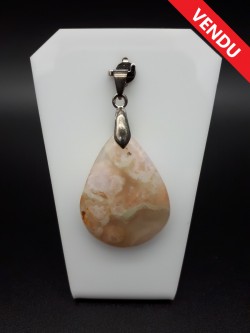 Pendentif agate fleur